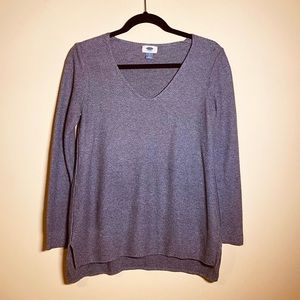 Old Navy Gray Sweater V-Neck